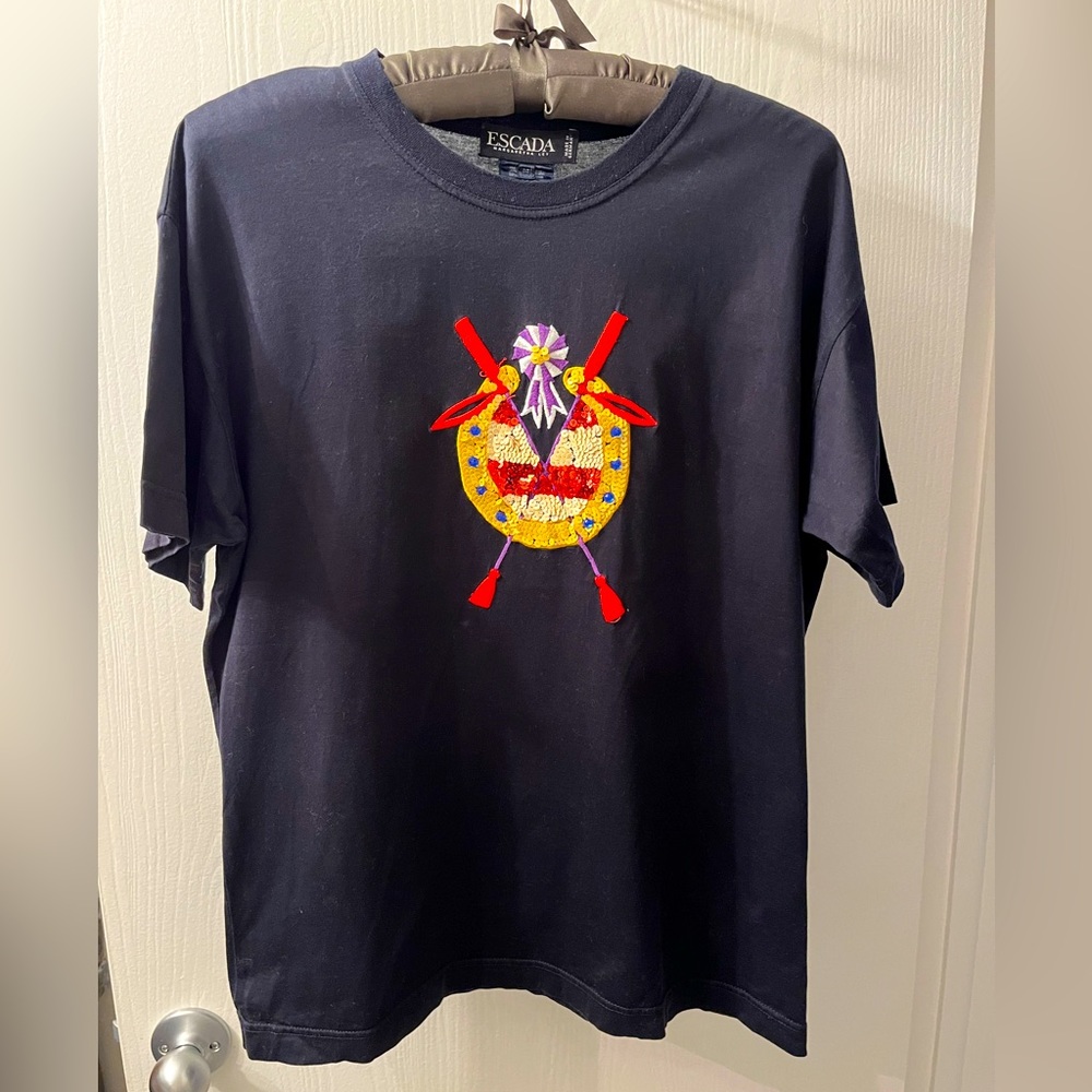 ESCADA Margaretha Lay- black short sleeve t-shirt size 38